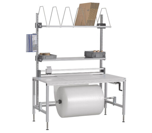 ERGO-line Arbeitstisch mit Achsauflage und Hintertisch Schneidegerät