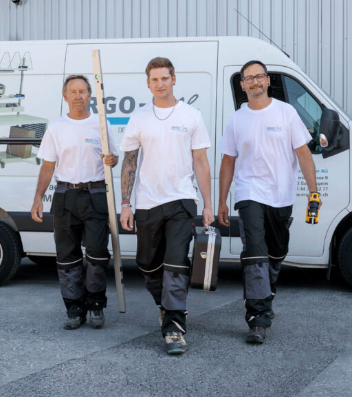 ERGO-line Monteure im Einsatz