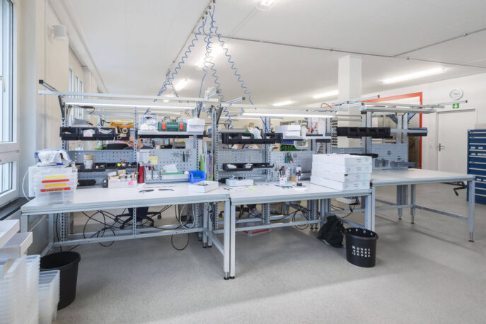 Montagetische mit Aufbau